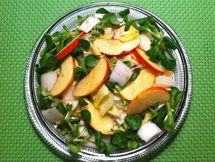 Feldsalat mit Apfel und Chicorée © Monika Cartwright