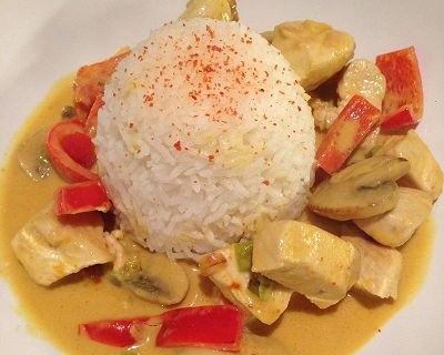 Rotes Thai Curry mit Basmatireis